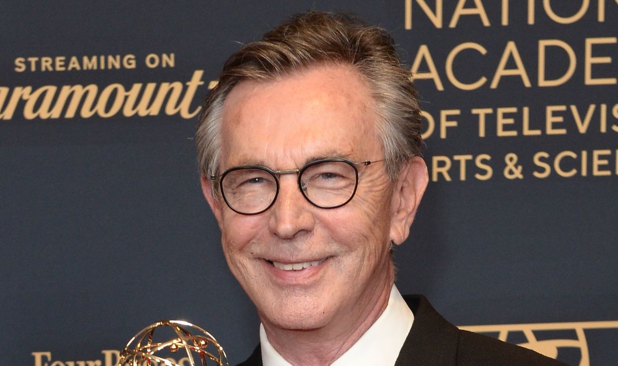 Randy Douthit, Judy Justice poses with Emmy during the 51st Annual Daytime Emmy Creative Arts & Lifestyle Awards at The Westin Bonaventure Hotel & Suites, Los Angeles on June 08, 2024 in Los Angeles, California.