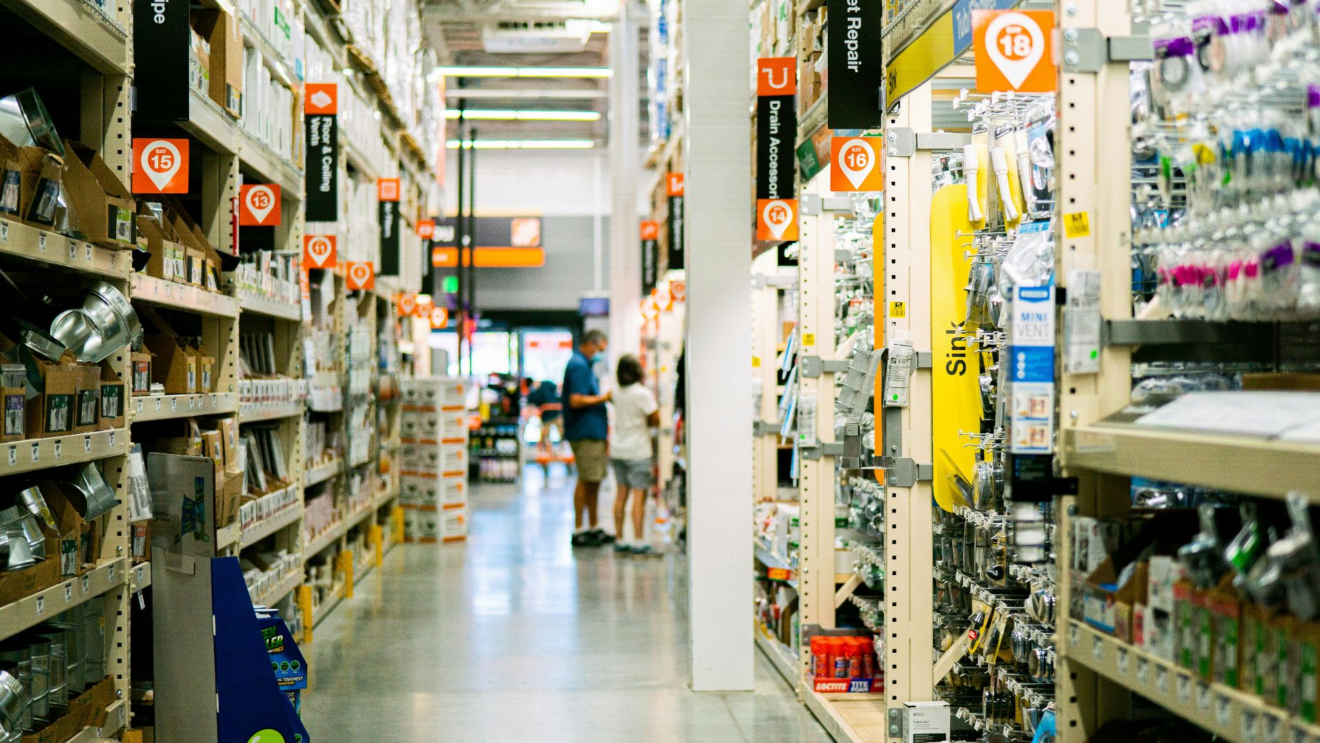 a store aisle filled with lots of items