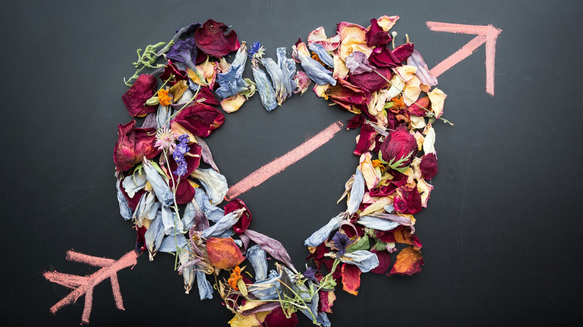 heart shaped flower arrangement