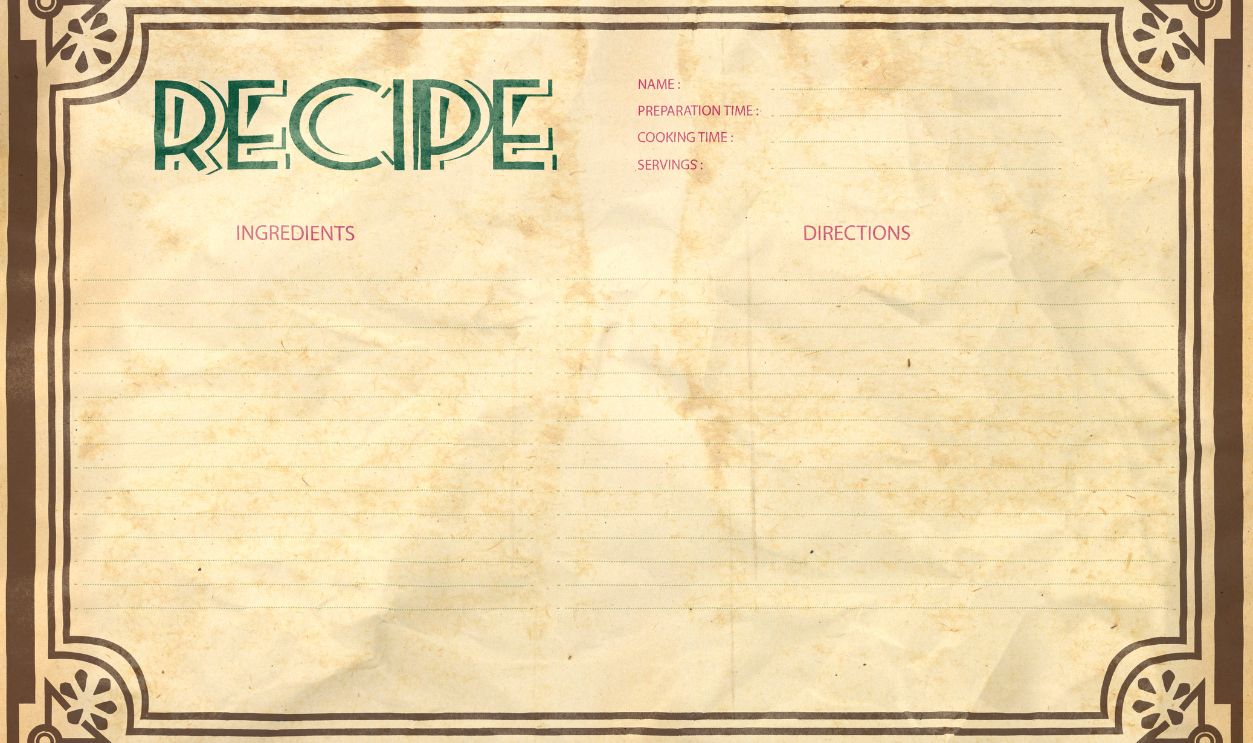 Refrigerator Recipe Cards