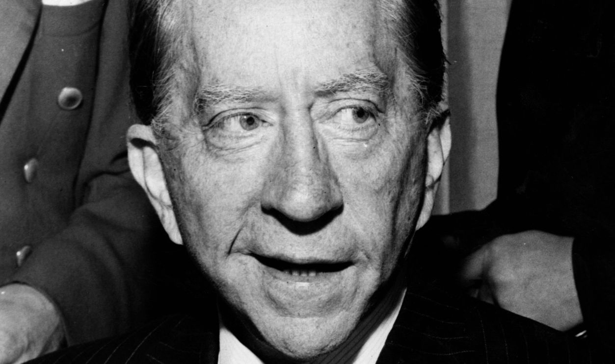 American oil magnate, millionaire and art collector J. Paul Getty (1892 - 1976) attends a Foyle's literary luncheon in London.