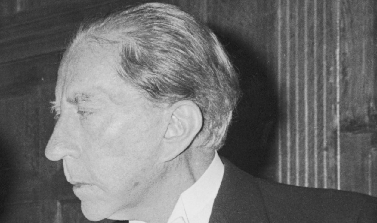 American oil tycoon J. Paul Getty (1892 - 1976, right) hosts a party at Sutton Place, his Surrey home, 1st July 1960. With him are guests Ian Constable Maxwell (left) and his daughter Jeanette Constable Maxwell. 