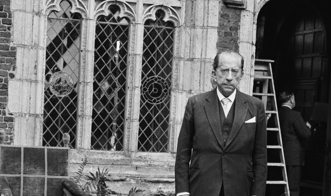 Billionaire industrialist J Paul Getty (1892 - 1976) at his Sutton Place mansion in Surrey during preparations for a party on July 2nd, 1960.