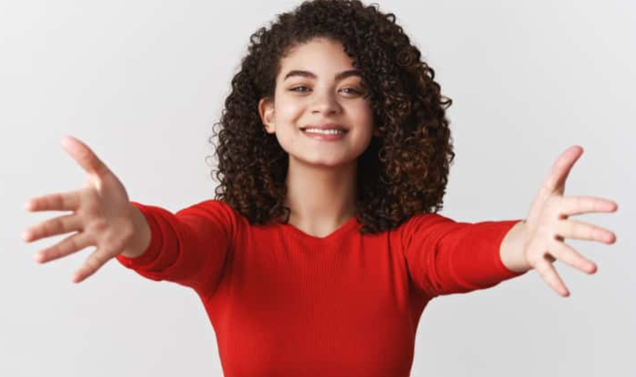 Hug Time. Charming Friendly Clingy Girlfriend -Shutterstock 1444493534