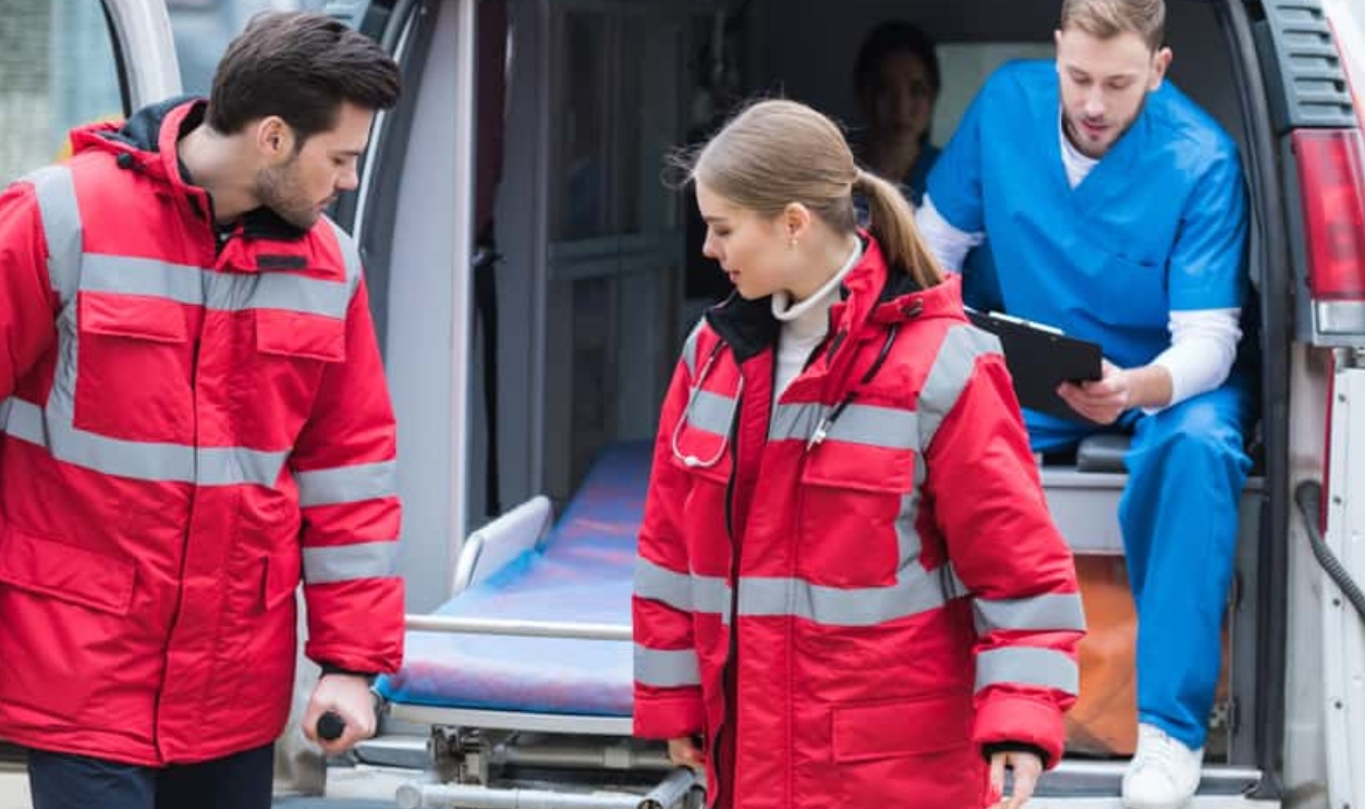 Paramedics Moving Out Ambulance Stretcher, Shutterstock, 766454245