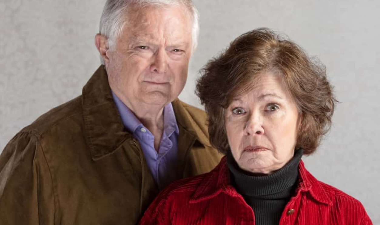 Pair Of Serious Senior Adults In Jackets, Shutterstock, 209163394