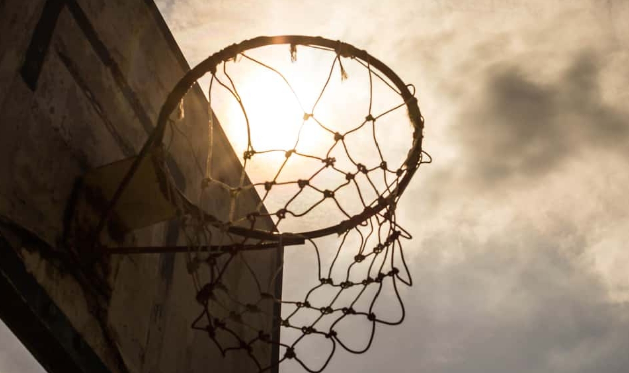 Basketball Hoop In The Public Arena, Shutterstock, 230675935