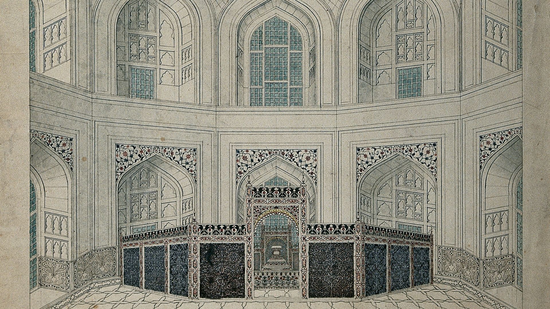 File:Inside the Taj Mahal in Agra, India Wellcome V0046065.jpg