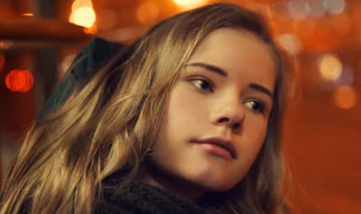 The Girl Goes On The Bus And Sits At The Wind, Shutterstock, 1062076493