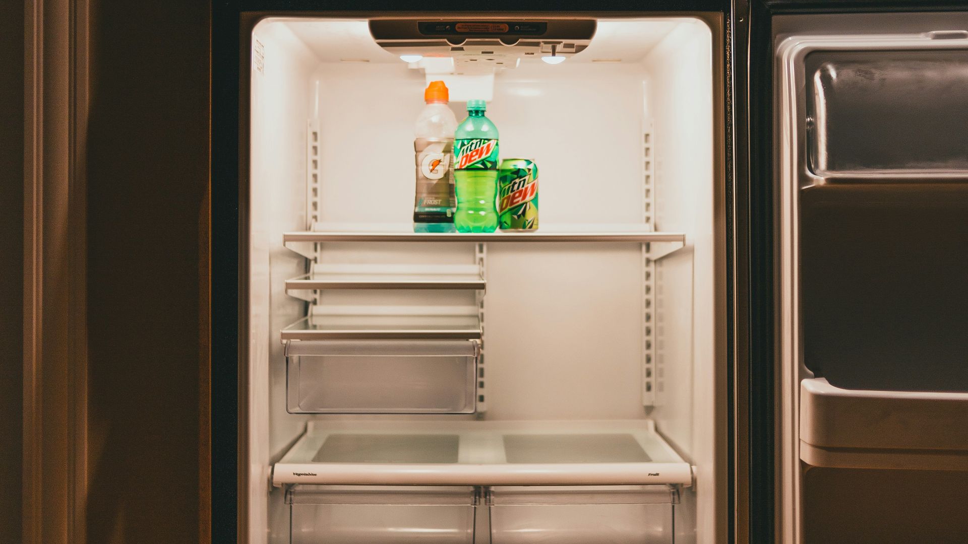 black top mount refrigerator with dispenser