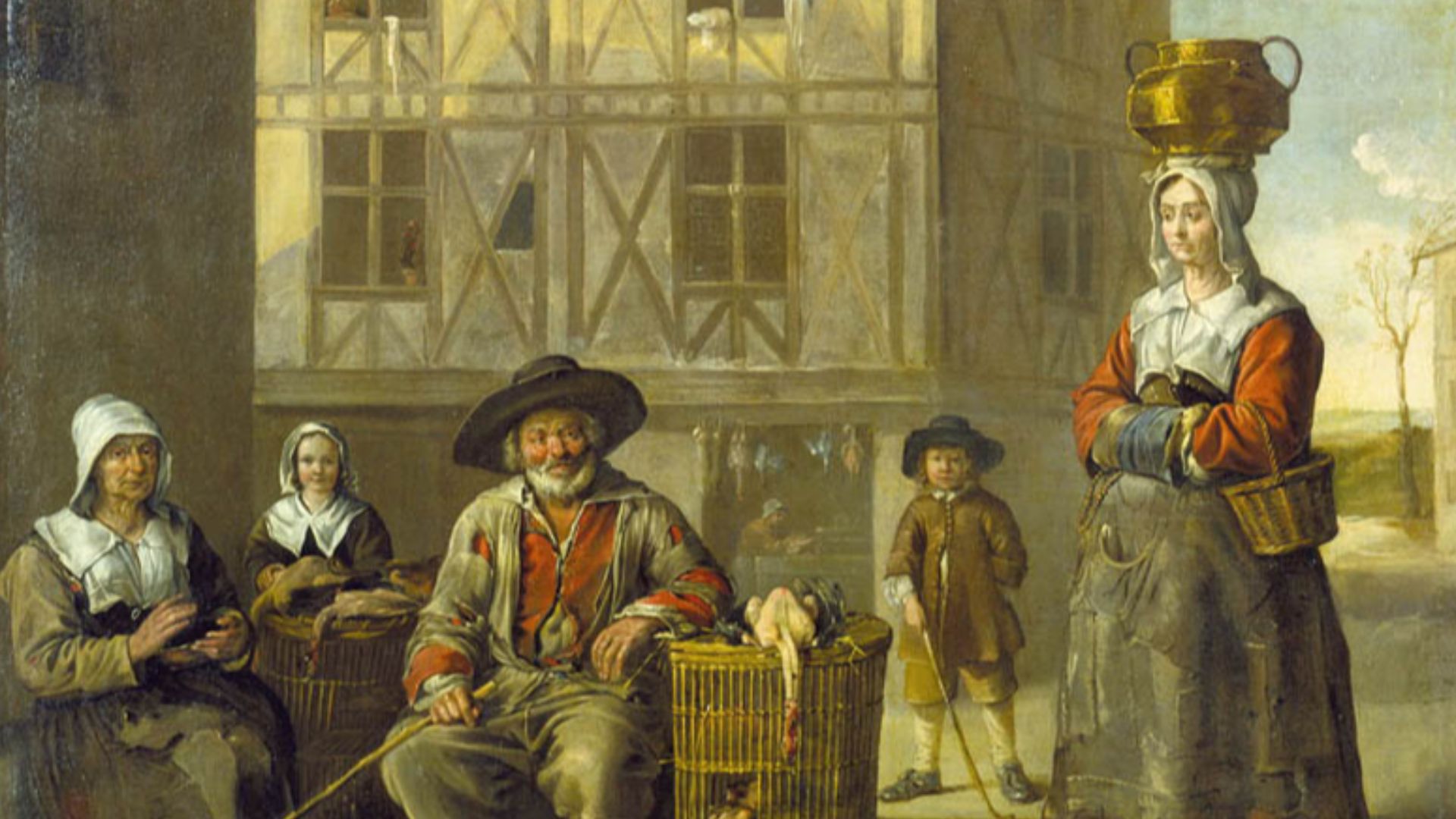 File:Jean Michelin - A Poultry Merchant and an Old Woman Warming Her Hands, circa 1652.jpg