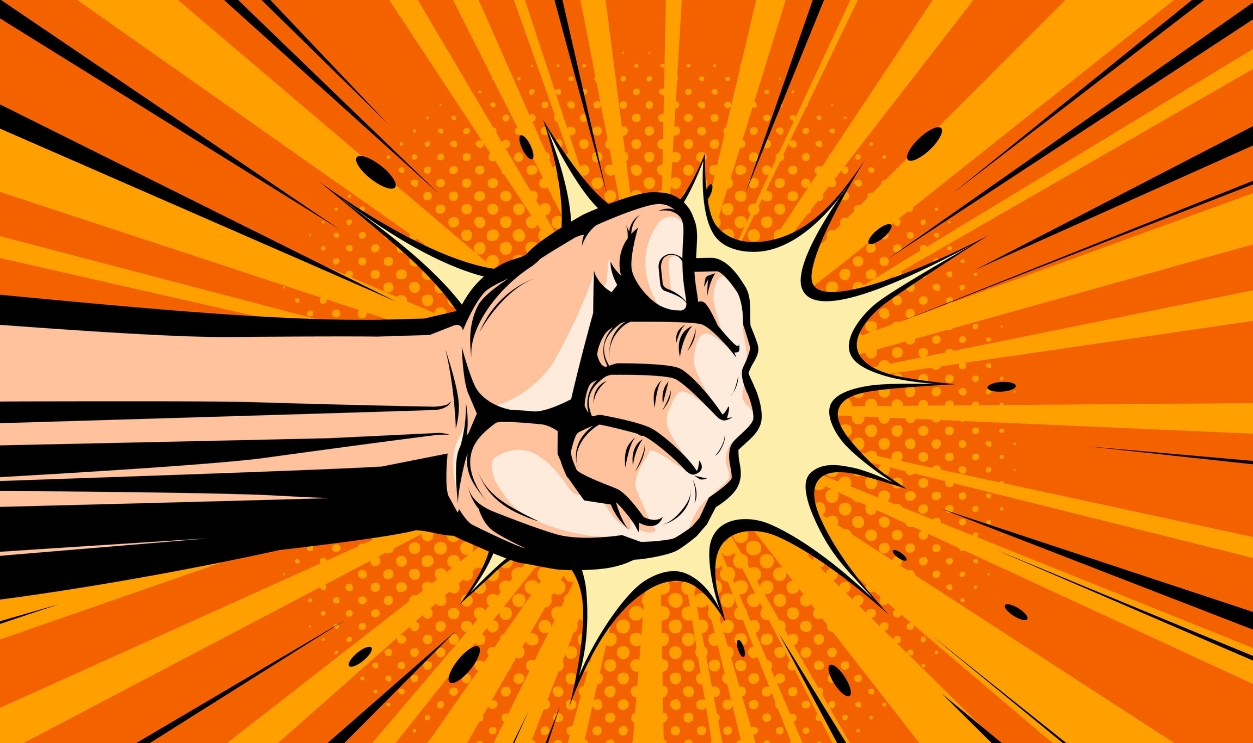 Punch, Cartoon Vector Illustration, Shutterstock, 1368421364