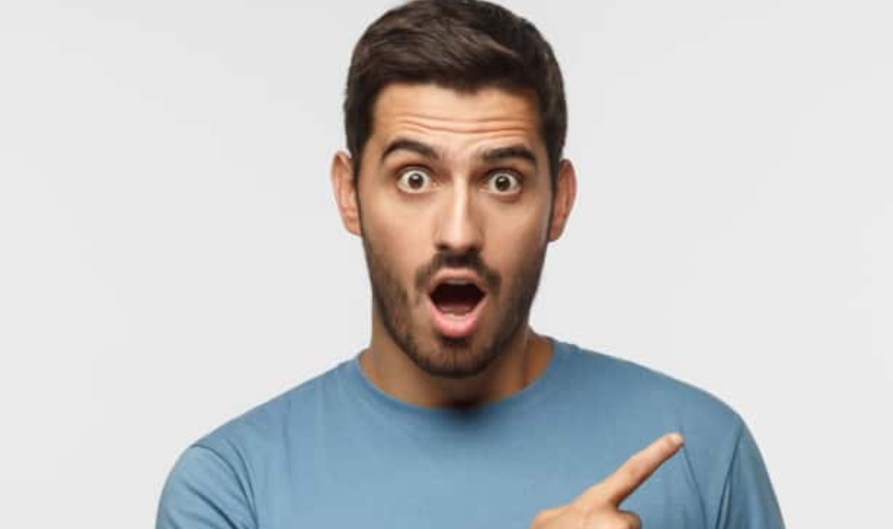 Young Surprised Man, Shutterstock, 1190324245