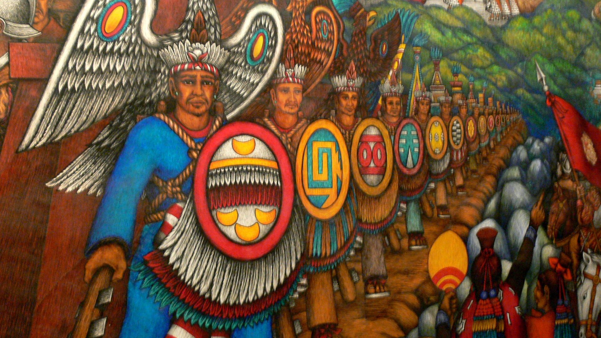 File:Tlaxcala - Palacio de Gobierno - Kampf Spanier-Tlaxcalteken.jpg