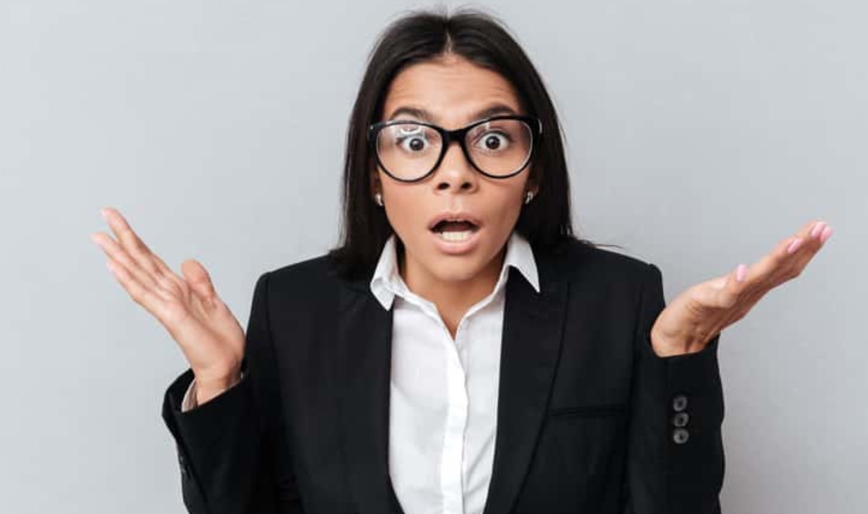 Shocked Confused Business Woman, Shutterstock, 589539623