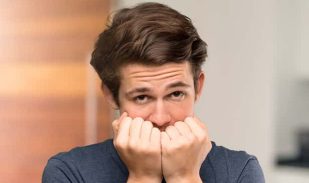 Teenager Man Nervous, Shutterstock, 1357418381