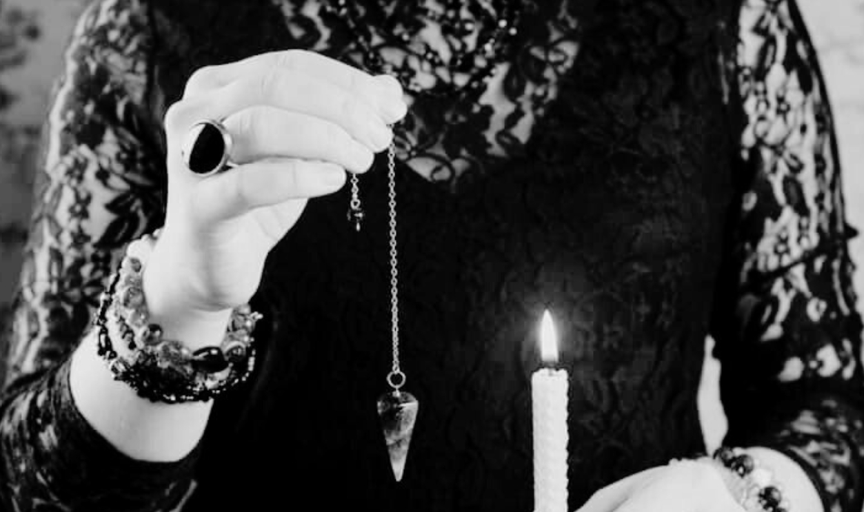 Elegant Woman Wearing Black Gothic Clothing, Shutterstock, 1209101785