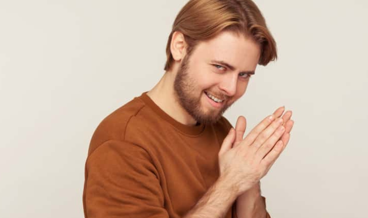 Sneaky Sly Scheming Man, Shutterstock, 1788821957