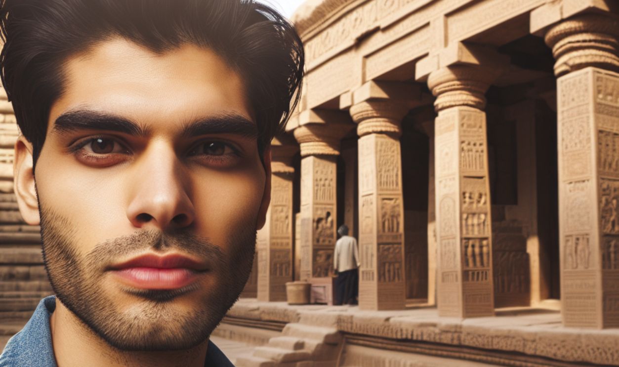 Men at Temple Of Khnum