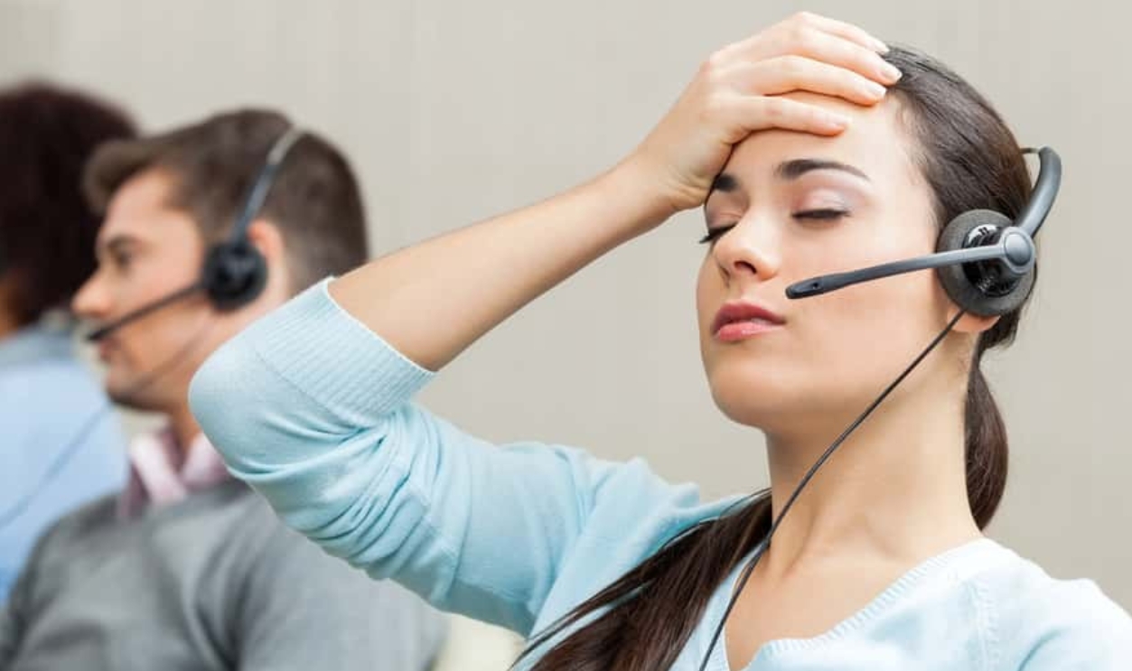 Tired Female Customer Service Agent, Shutterstock, 269493536