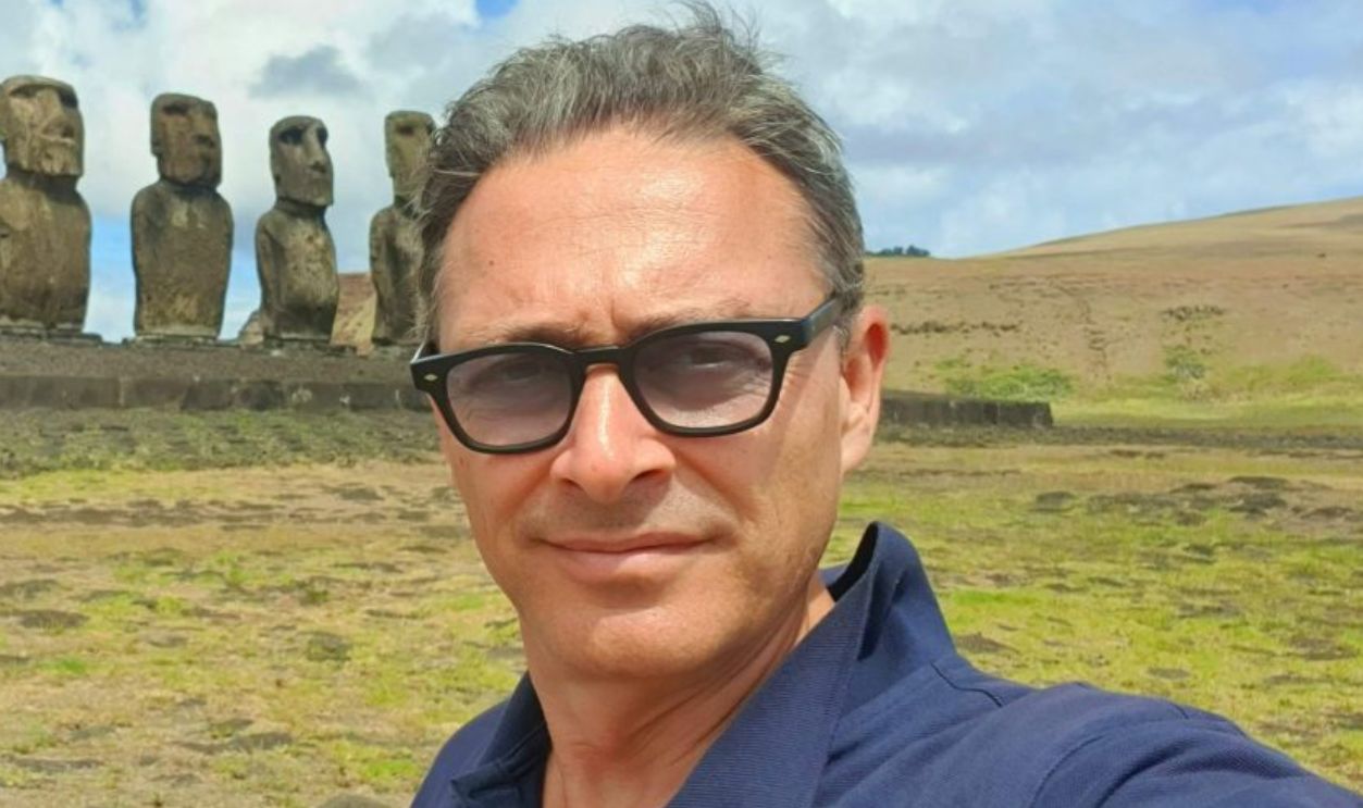 man at easter island