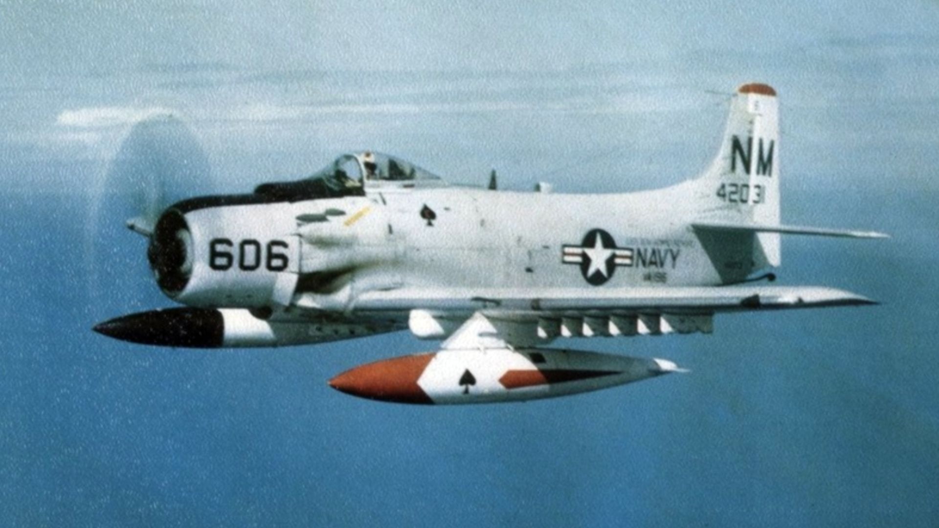 File:A-1J Skyraider of VA-196 in flight in 1964.jpg