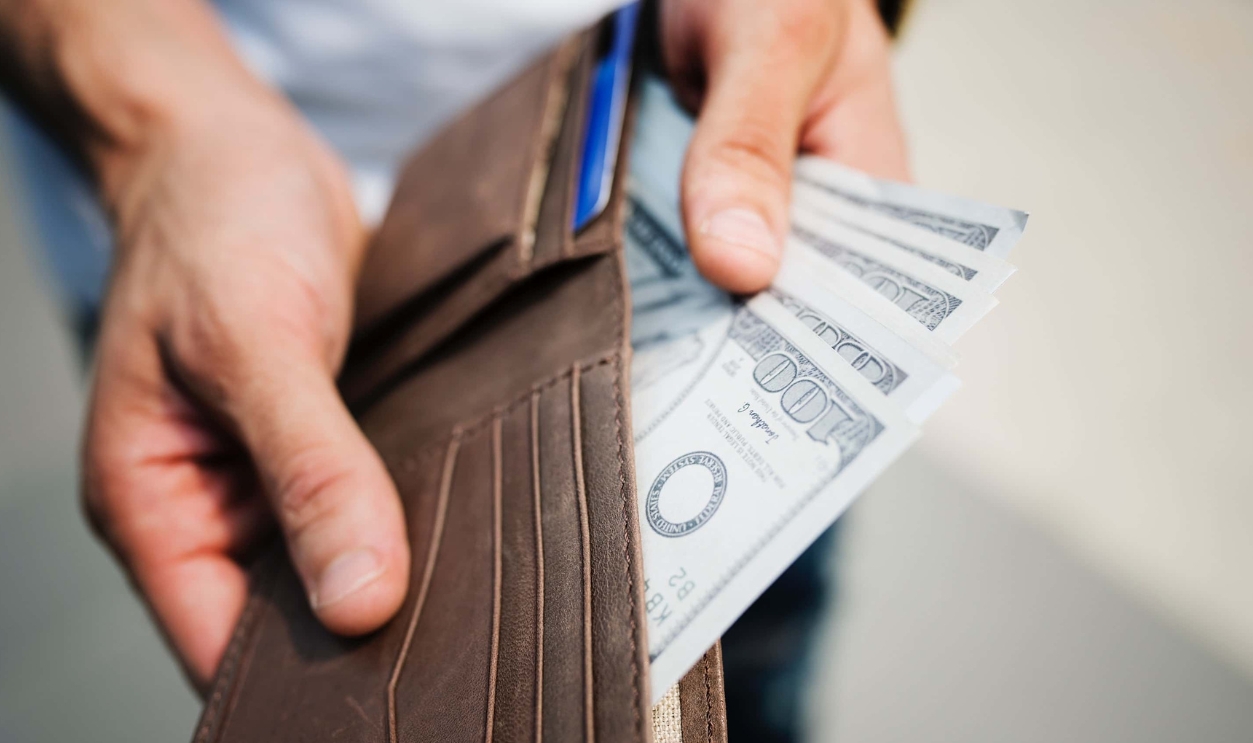 A Doller Bills In A Wallet