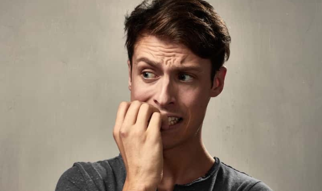 Scared Man Face, Shutterstock, 589886444