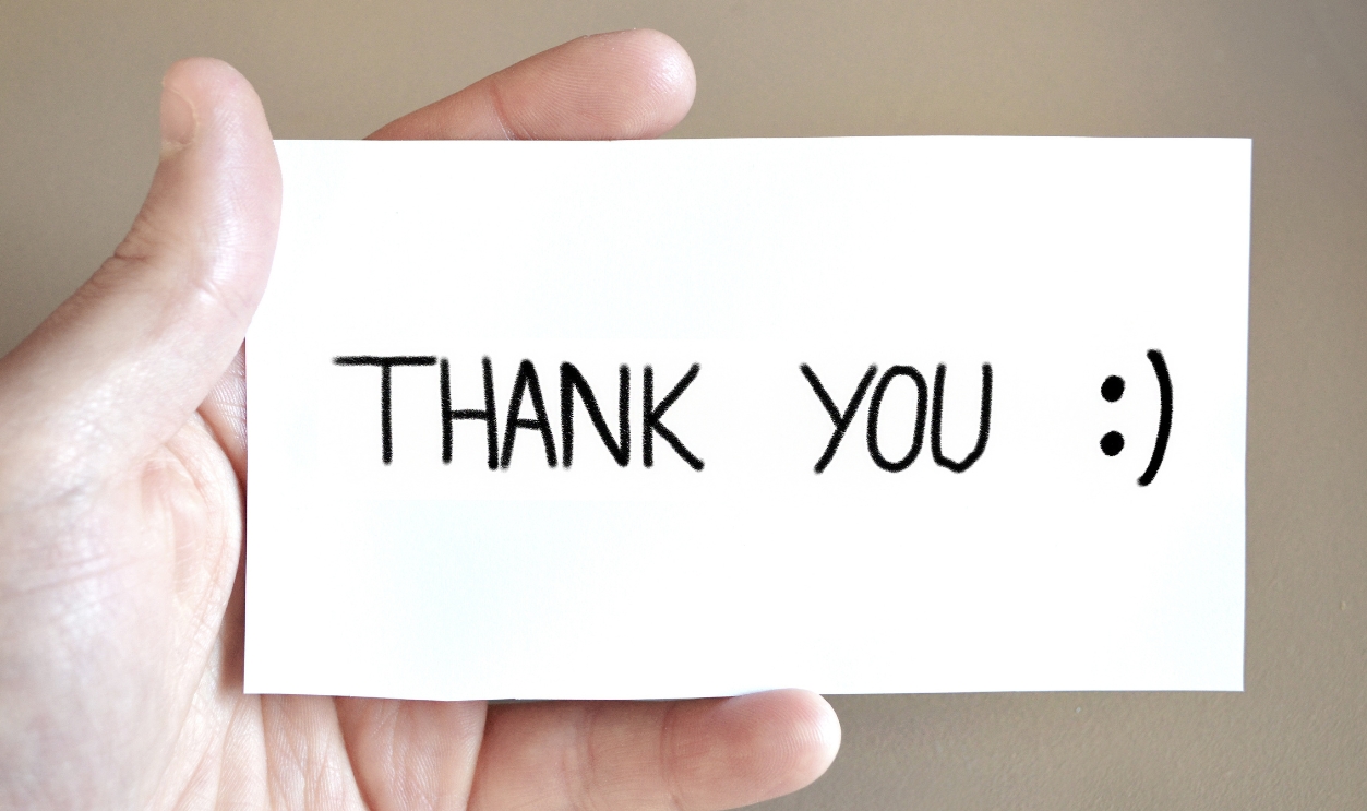 Thank You Card Hand