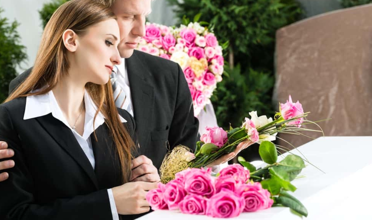 Mourning Man And Woman On Funeral, Shutterstock, 157658861