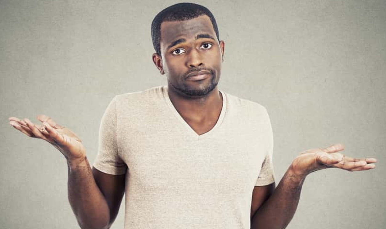 Young Man Shrugging, Shutterstock, 262468895