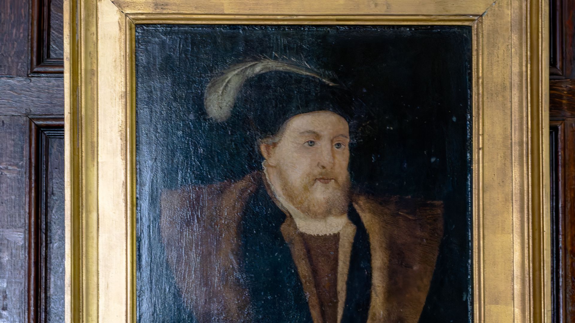 File:1163369 I BUCKLAND ABBEY, interior, Drake's chamber, reputedly the portrait of Charles Brandon, Duke of Suffolk Buckland Monachorum 20250902 0001.jpg