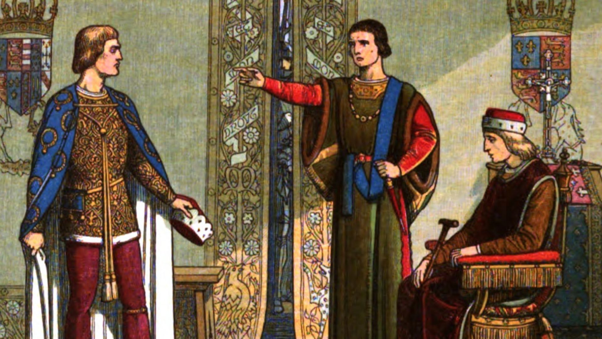 File:A Chronicle of England - Page 400 - Henry VI and the Dukes of York and Somerset.jpg