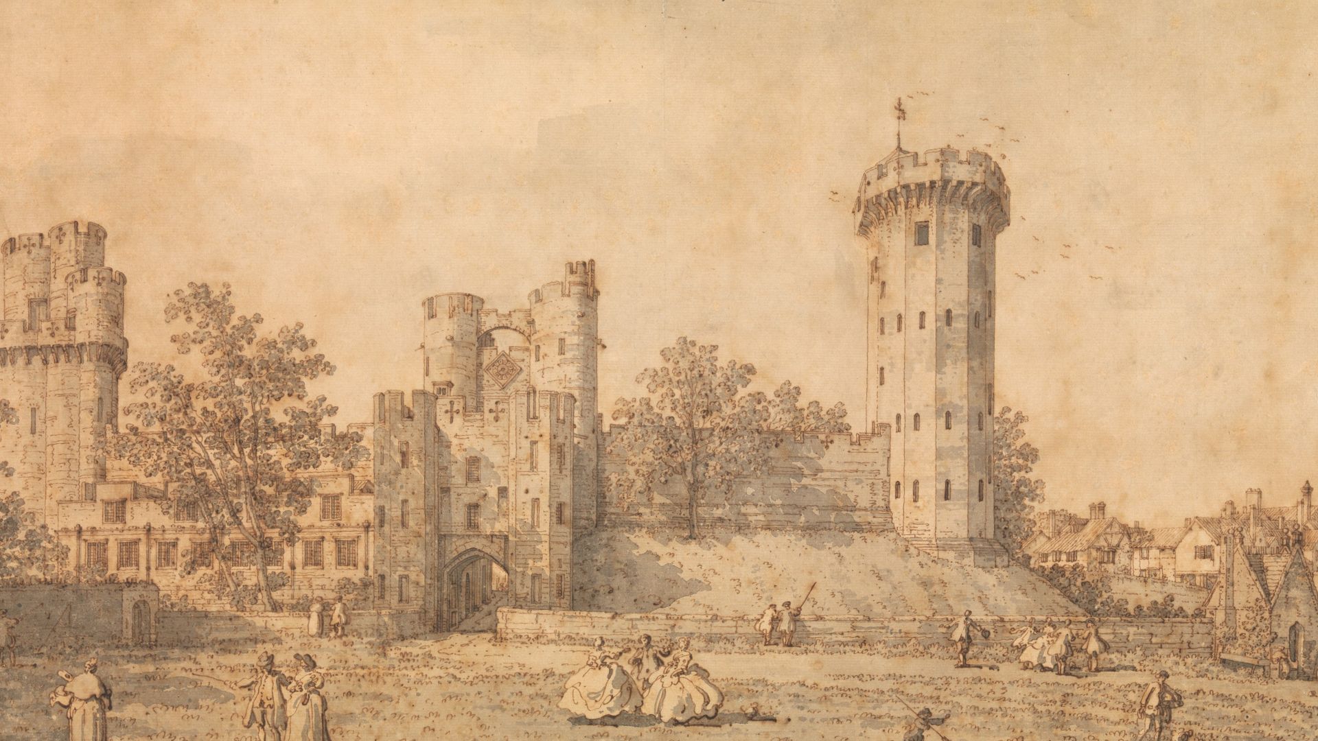 File:Warwick Castle- The East Front MET DP358985.jpg