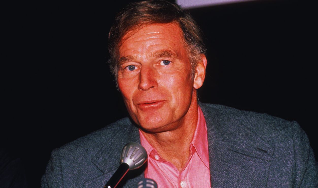 Gettyimages - 578143747, Charlton Heston... NEW YORK, NY - CIRCA 1983: Charlton Heston circa 1983 in New York City.