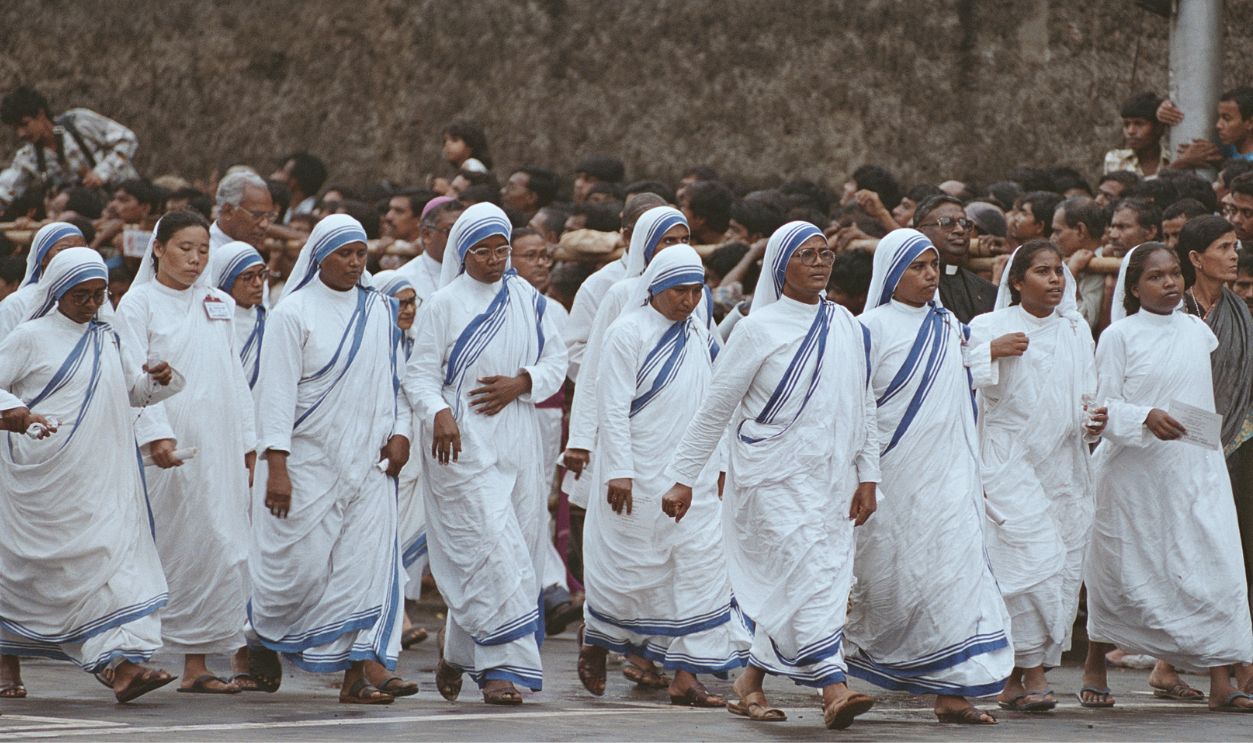 Nuns in Mother Teresa's Funeral Procession