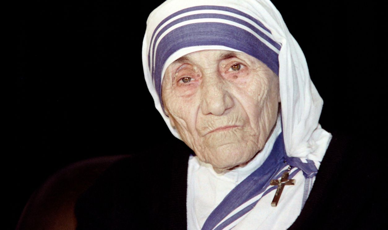 Portrait taken in December 1991 in New Dehli shows Mother Teresa of Calcutta.