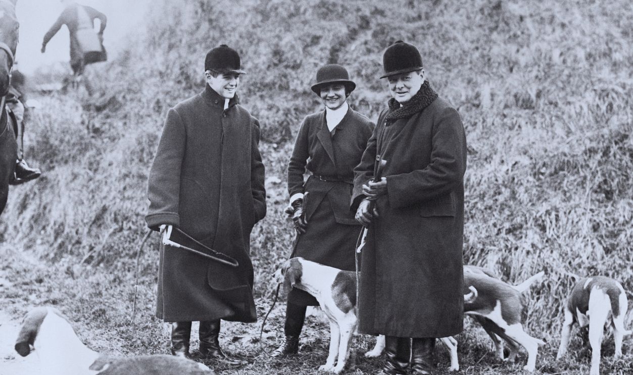 Gettyimages - 515217658, Winston Churchill Hunting with his Son Randolph and Coco Chanel Britain's Chancellor of the Exchequer Winston Churchill enjoys a few days' boar hunting with his son Randolph and Coco Chanel in the forests near Dieppe. 