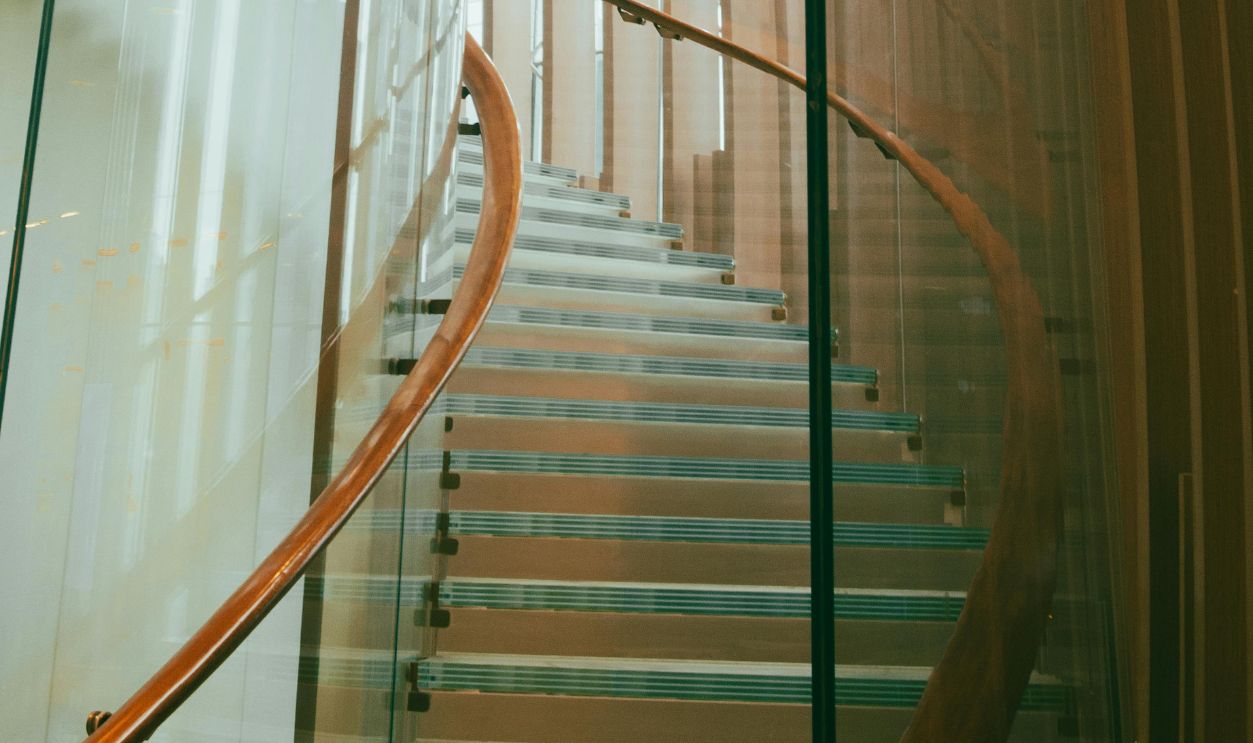 Staircase With Glass Walls