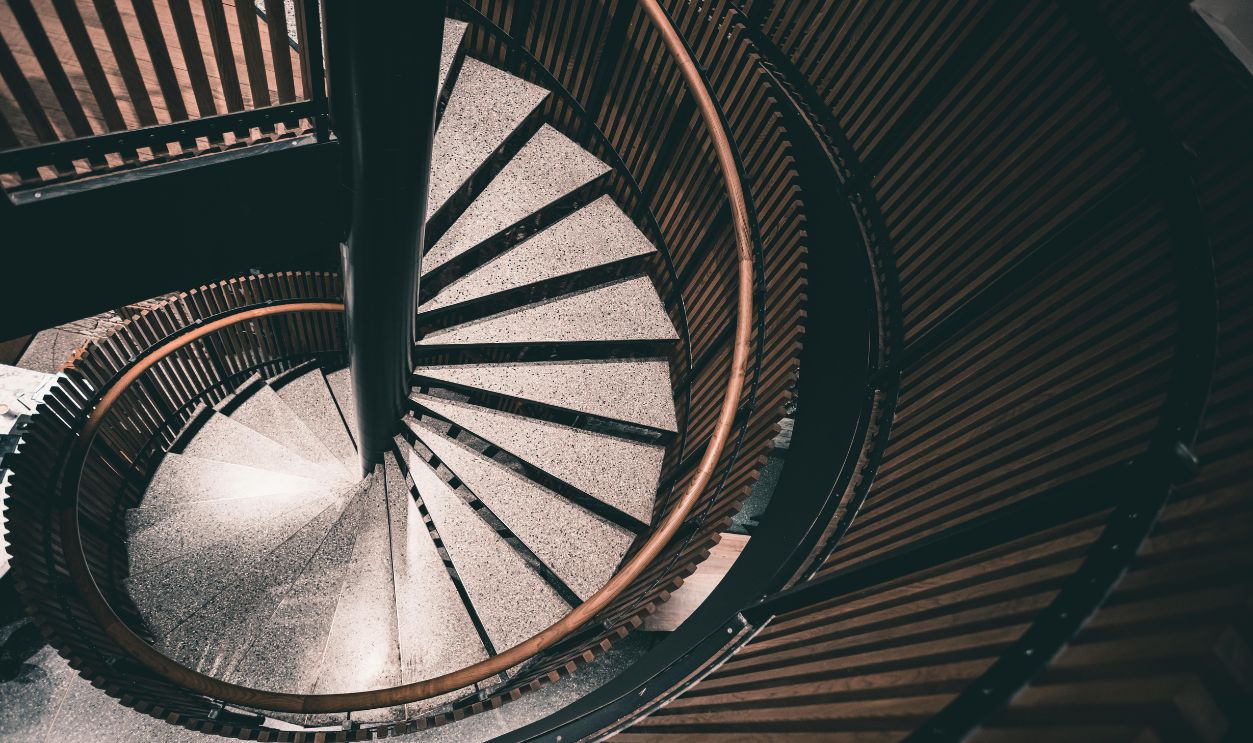 Staircase Winding Around A Central Column