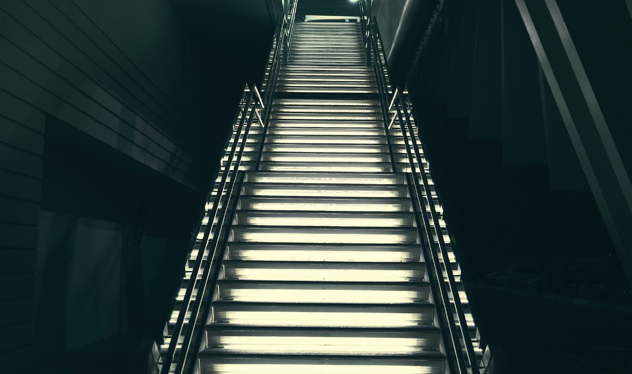 Staircase With Translucent Treads 