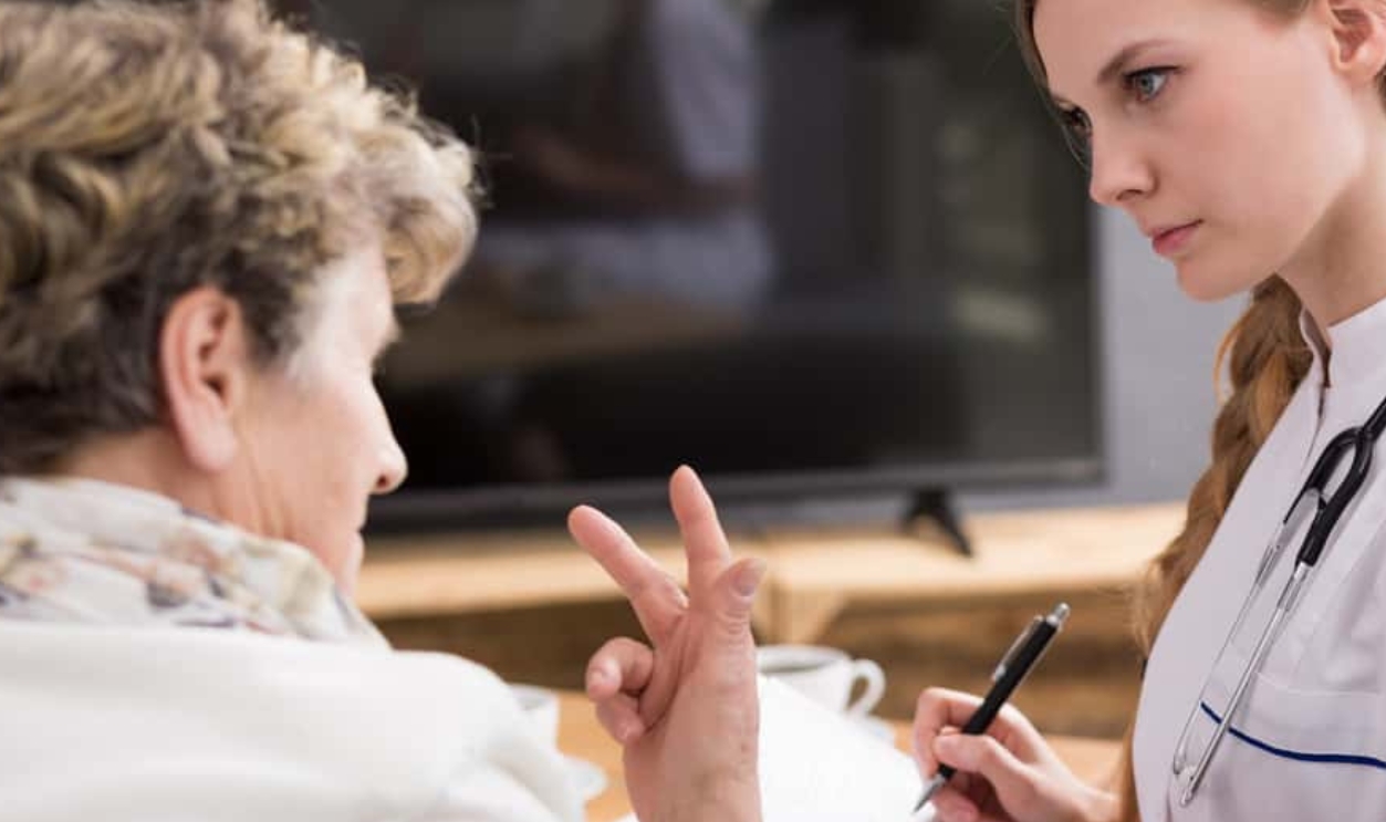 Senior Woman Talking With Medic About Her Health Problem, Shutterstock, 602582129