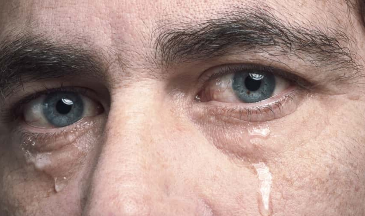 Tears In Eyes Of Crying Adult Man, Shutterstock, 127216079
