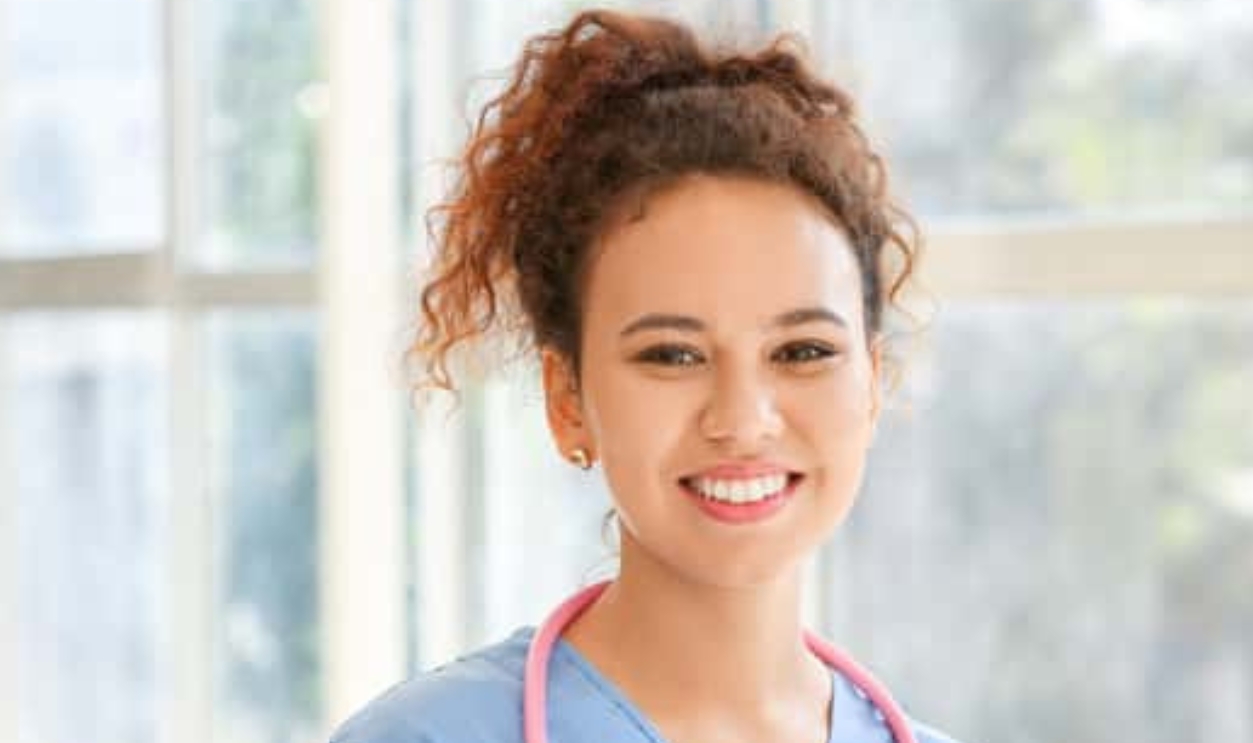 Young African-American Nurse In Clinic, Shutterstock, 1444996511