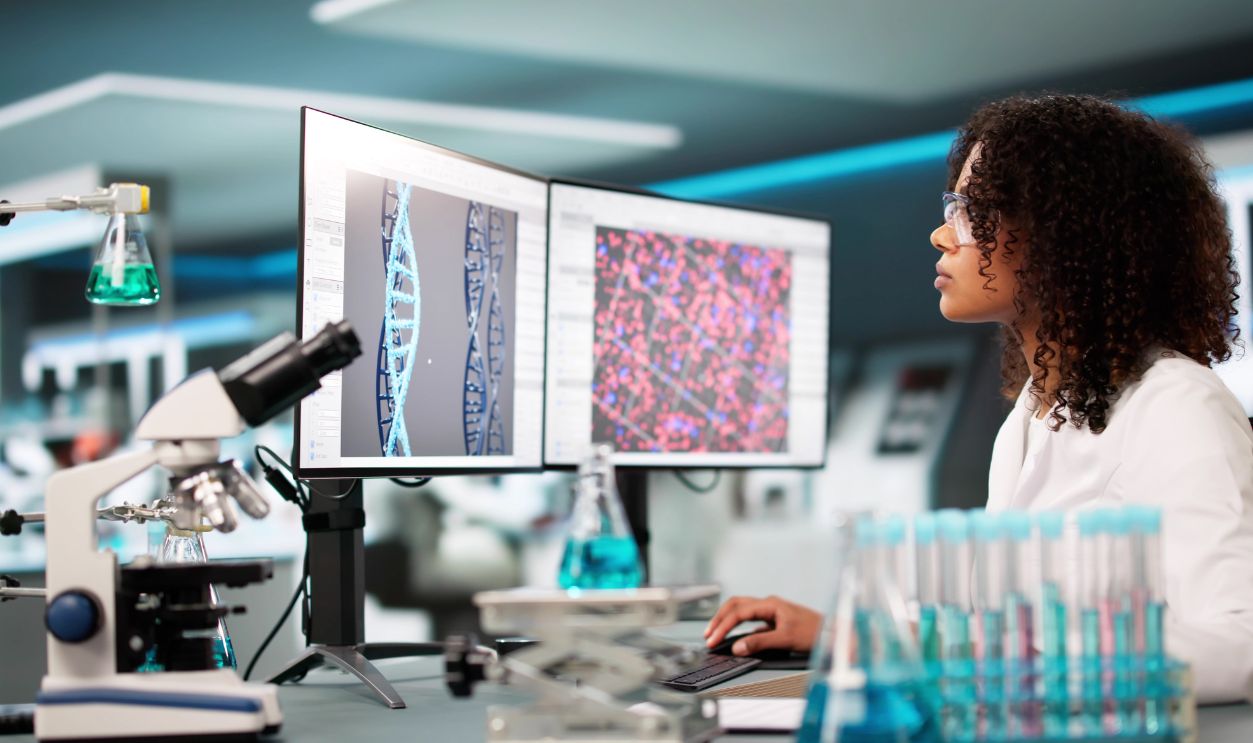 Medical Doctor Using Advanced DNA Technology For Science Research