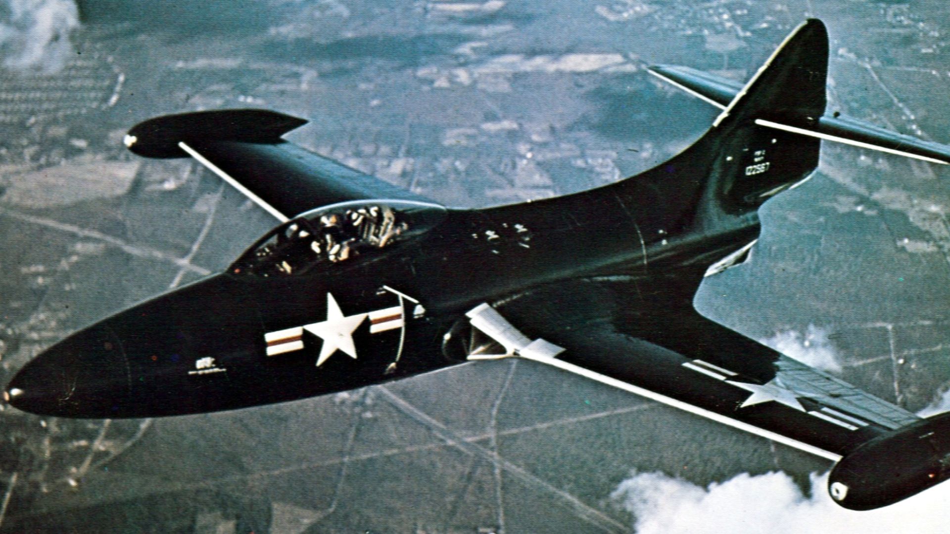 File:Grumman F9F-2 Panther in flight c1949.jpg