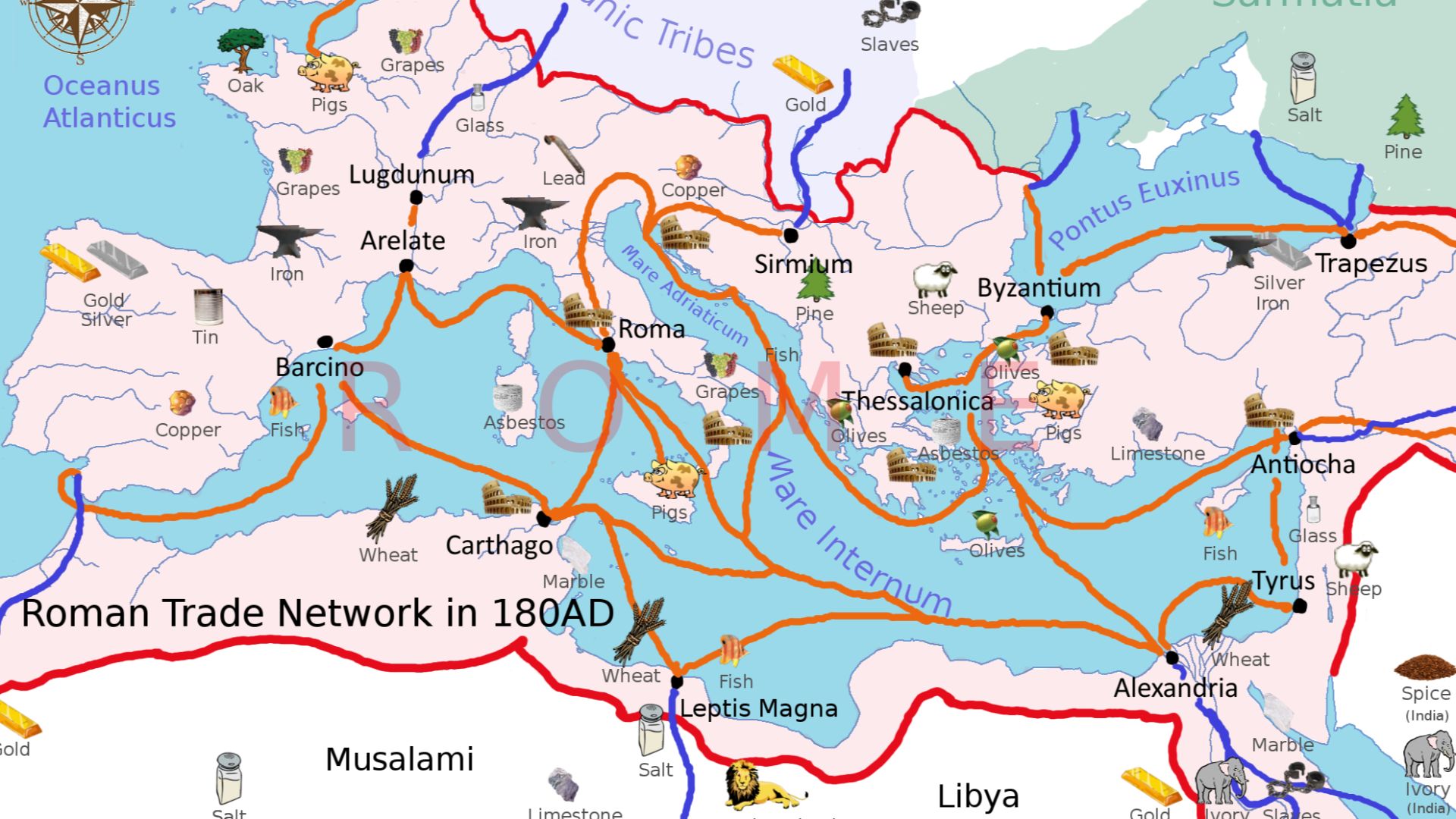 File:Europe 180ad roman trade map.png