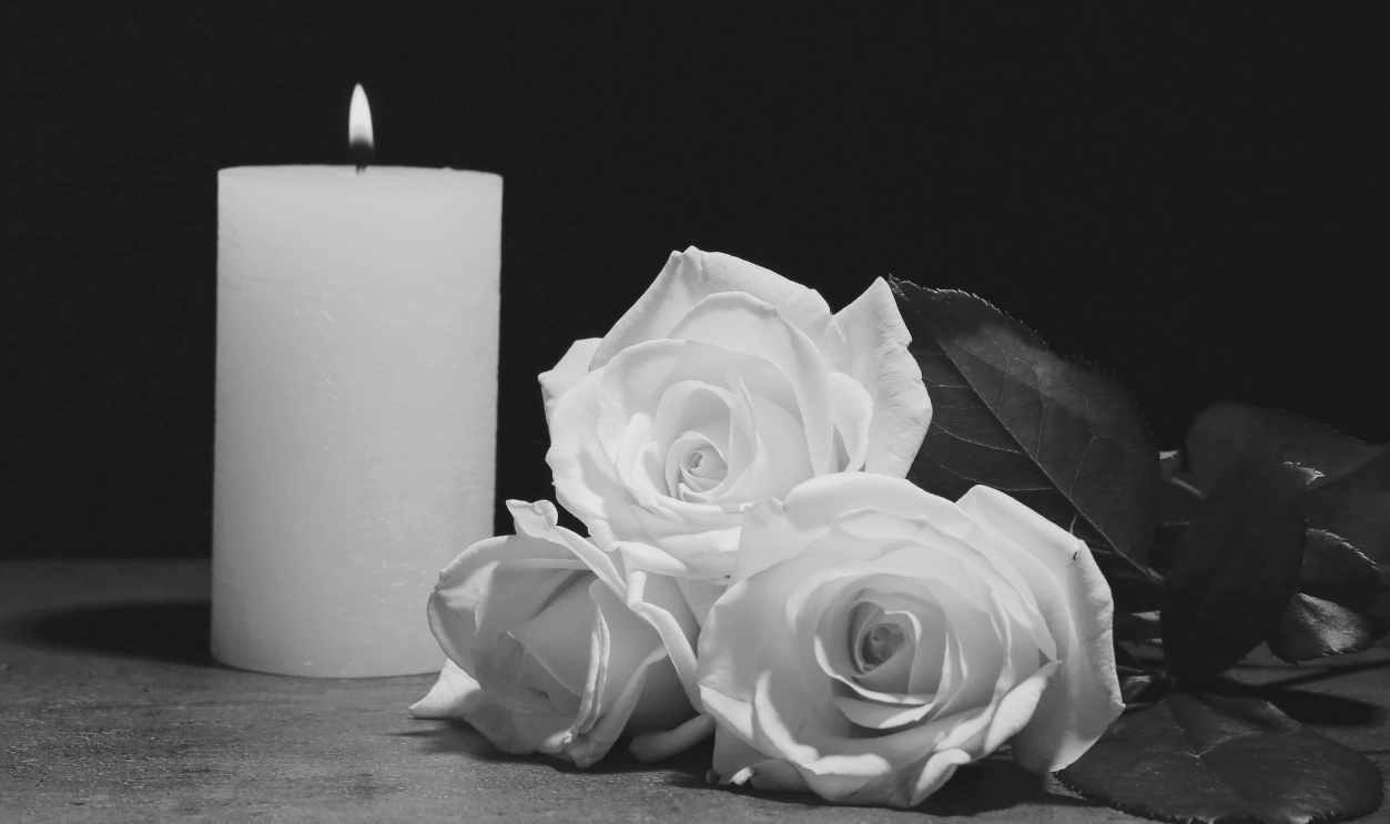 Beautiful White Roses And Candle On Table, Shutterstock, 1155809647