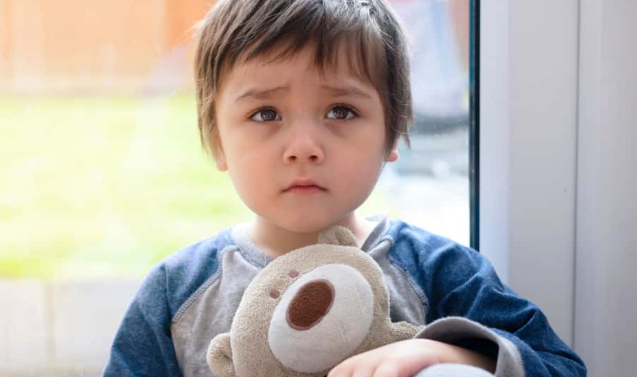 Sad Boy Wearing Pajamas, Shutterstock, 1112504390