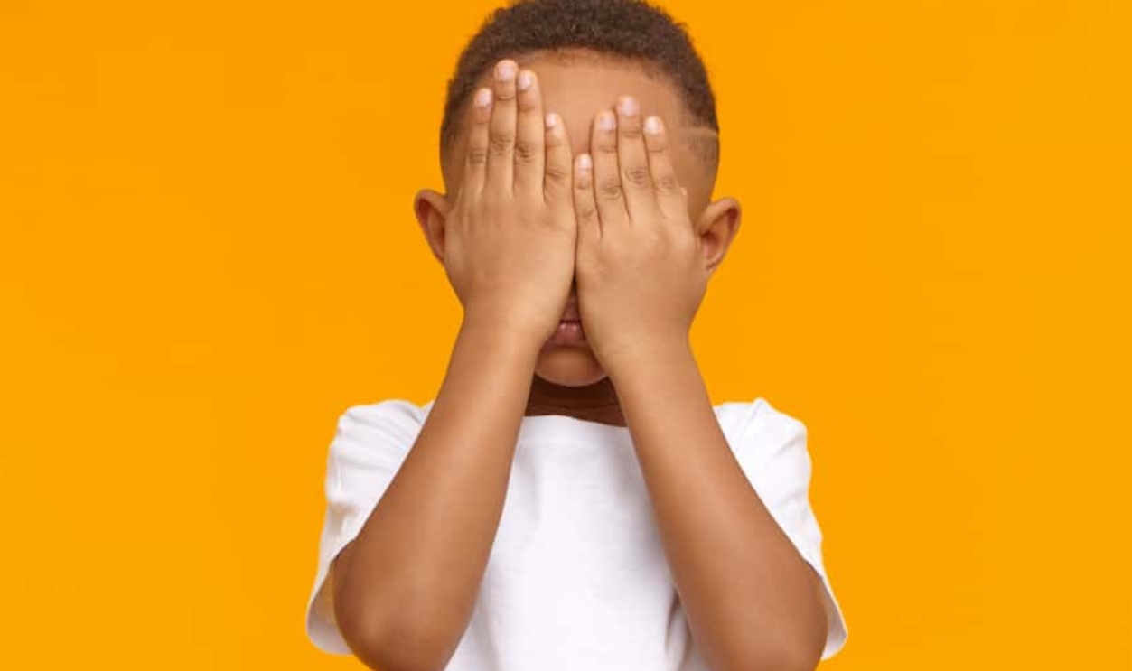 Shy Little Boy, Shutterstock, 1309239571